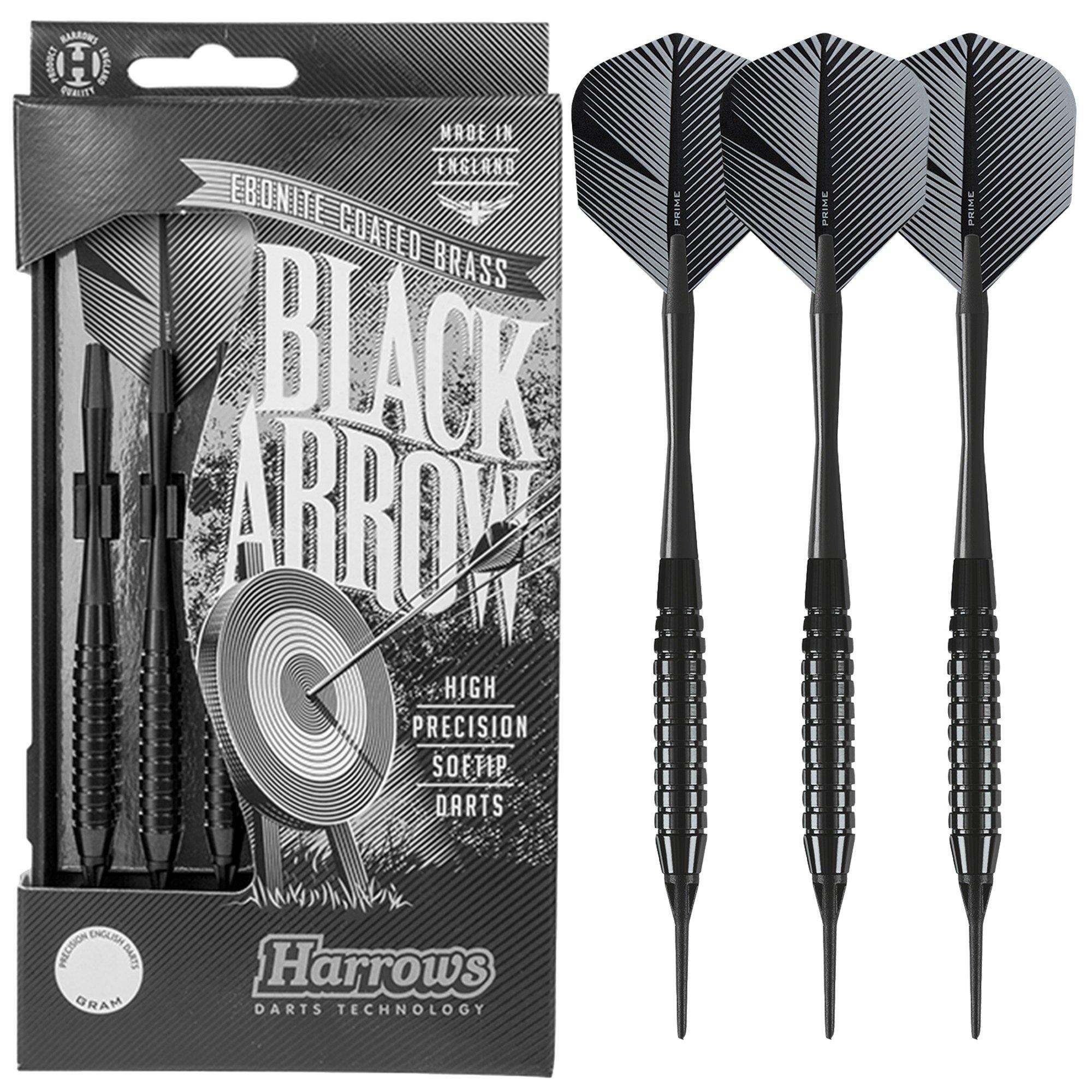 Harrows Darts Black Arrow Softip Darts - Black