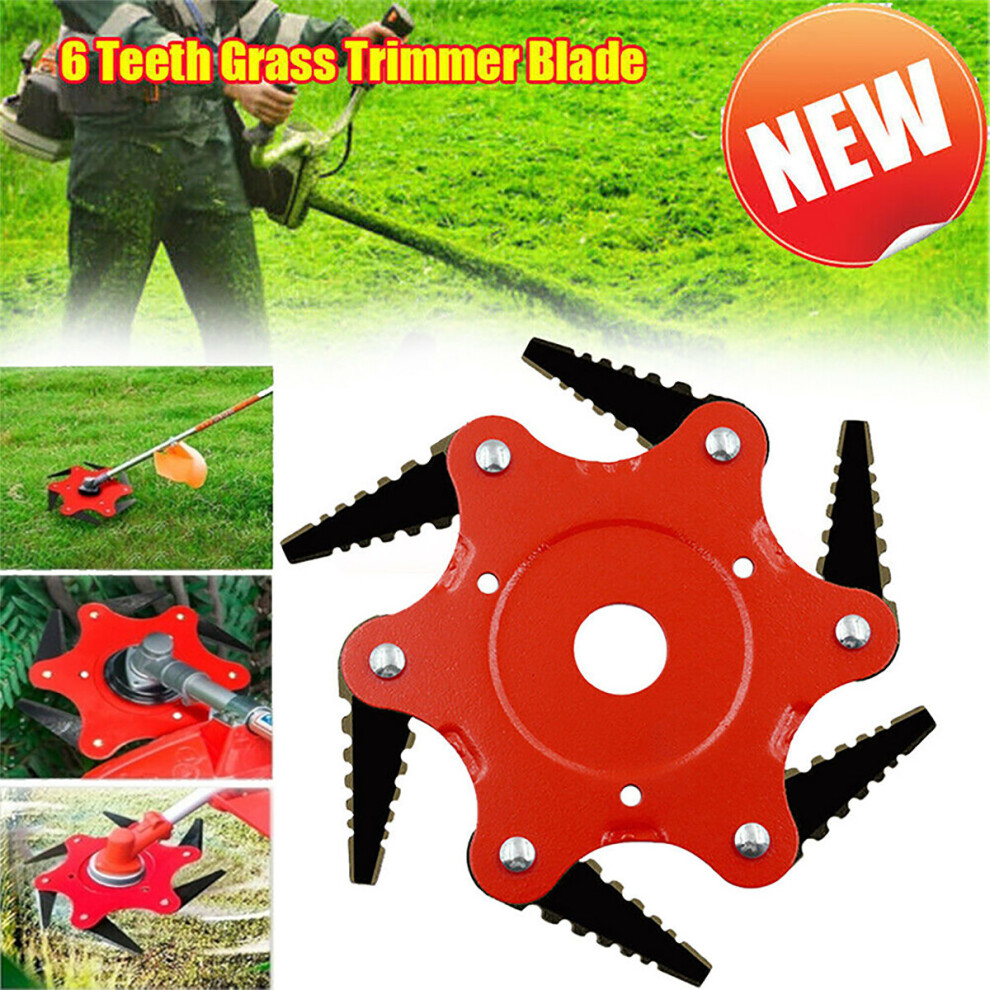 Unbranded 6 Teeth Grass Trimmer Head Brush Cutter Garden Tools Strimmer Mower Blade