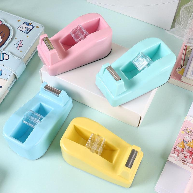 XYNN Small Office Desk Tape Cutters Dispenser Cute Twine Holder Pink Cutting Tools Accessories yellow
