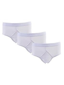 Glenmuir Mens 3 Pack Glenmuir Cotton High Rise Briefs White L