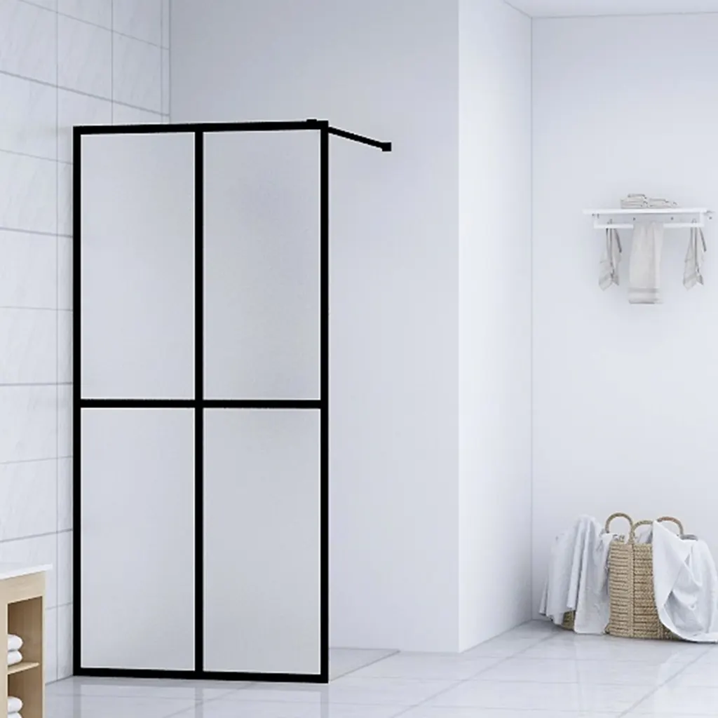 VidaXL Walk-in Shower Screen Frosted Tempered Glass 140x195 cm
