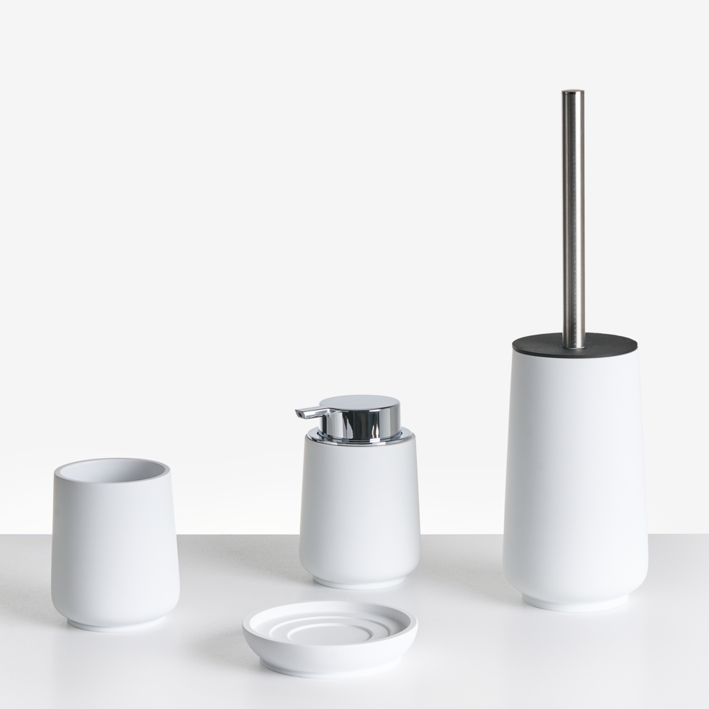 Beliani 4-piece Bathroom Accessories Set Suches White, White