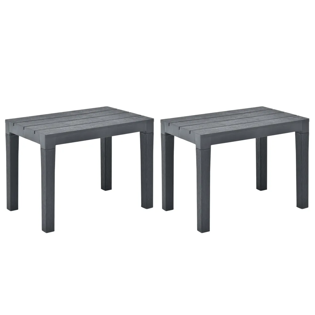 VidaXL Garden Benches 2 pcs Anthracite Plastic