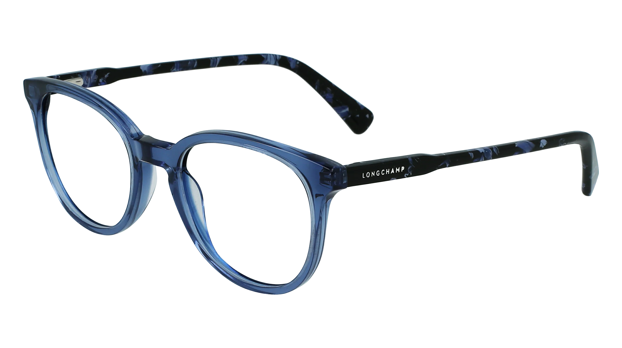 Longchamp LO2608 424 Blue Round Glasses in Blue