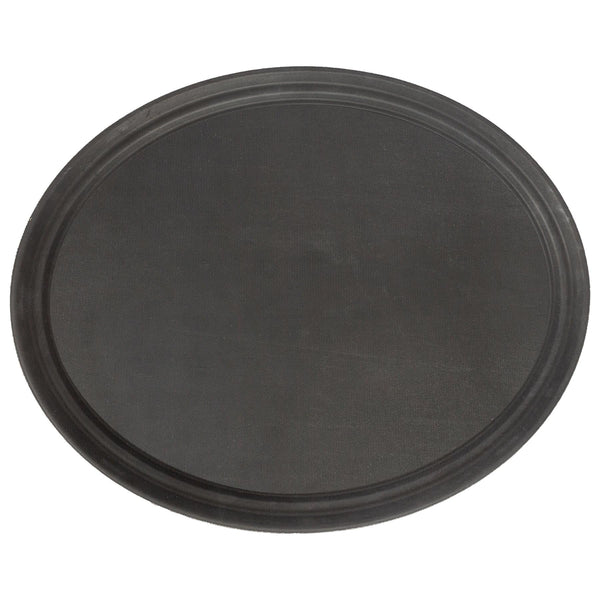 Oval Non-Slip Serving Tray - 63.5cm x 52cm - Black - Black