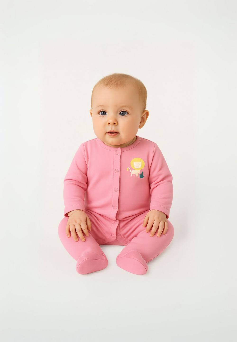 Minoti 2-Pack Baby Sleepsuits With Full-Length Snap Closures In Mauve