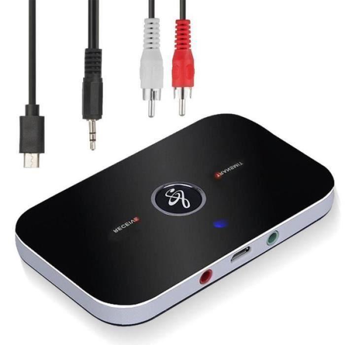 Techtrusty Bluetooth Émetteur Récepteur Musou Bluetooth 40 Transmitter Receiver Adaptateur Audio Bluetooth Sans fil 2-en-1 TV MP3 MP