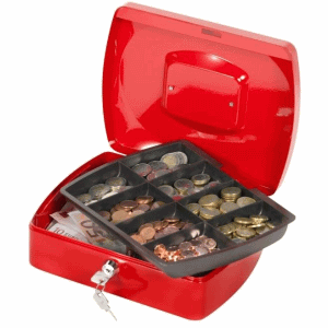 Qconnect Kf04251 10" Red Cash Box