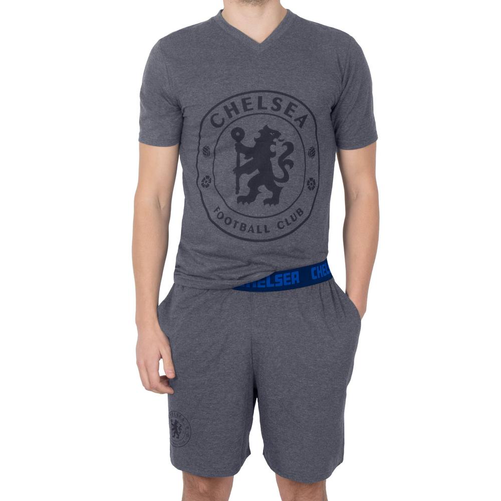 Chelsea FC (grey, Xxl) Mens Pyjamas Short Loungewear Official Football Gift