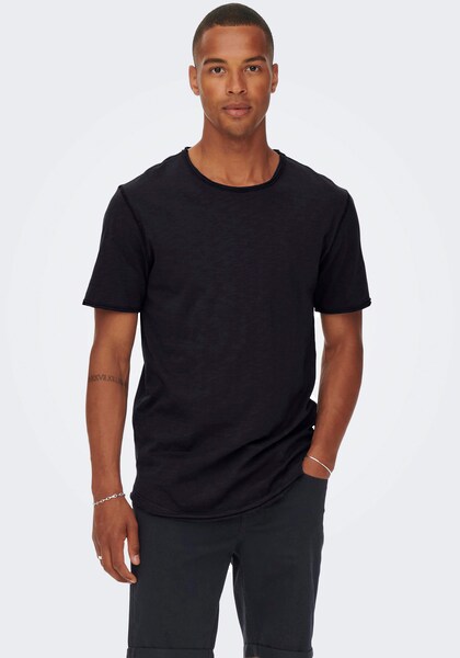 Only & Sons - Onsbenne Life Longy Black - - T-Shirts black X-Large