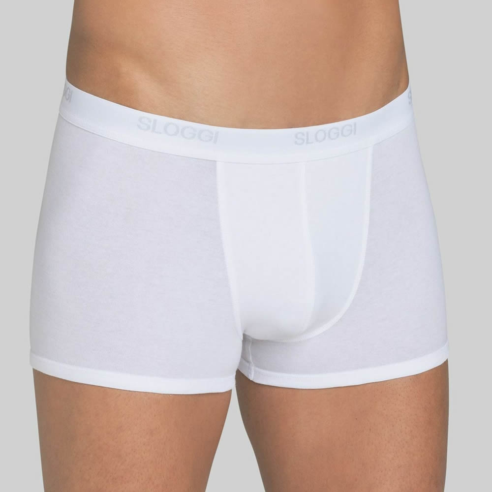 Sloggi Men Basic Short Underpants Twin Pack, Mens Underwear, white, 38``