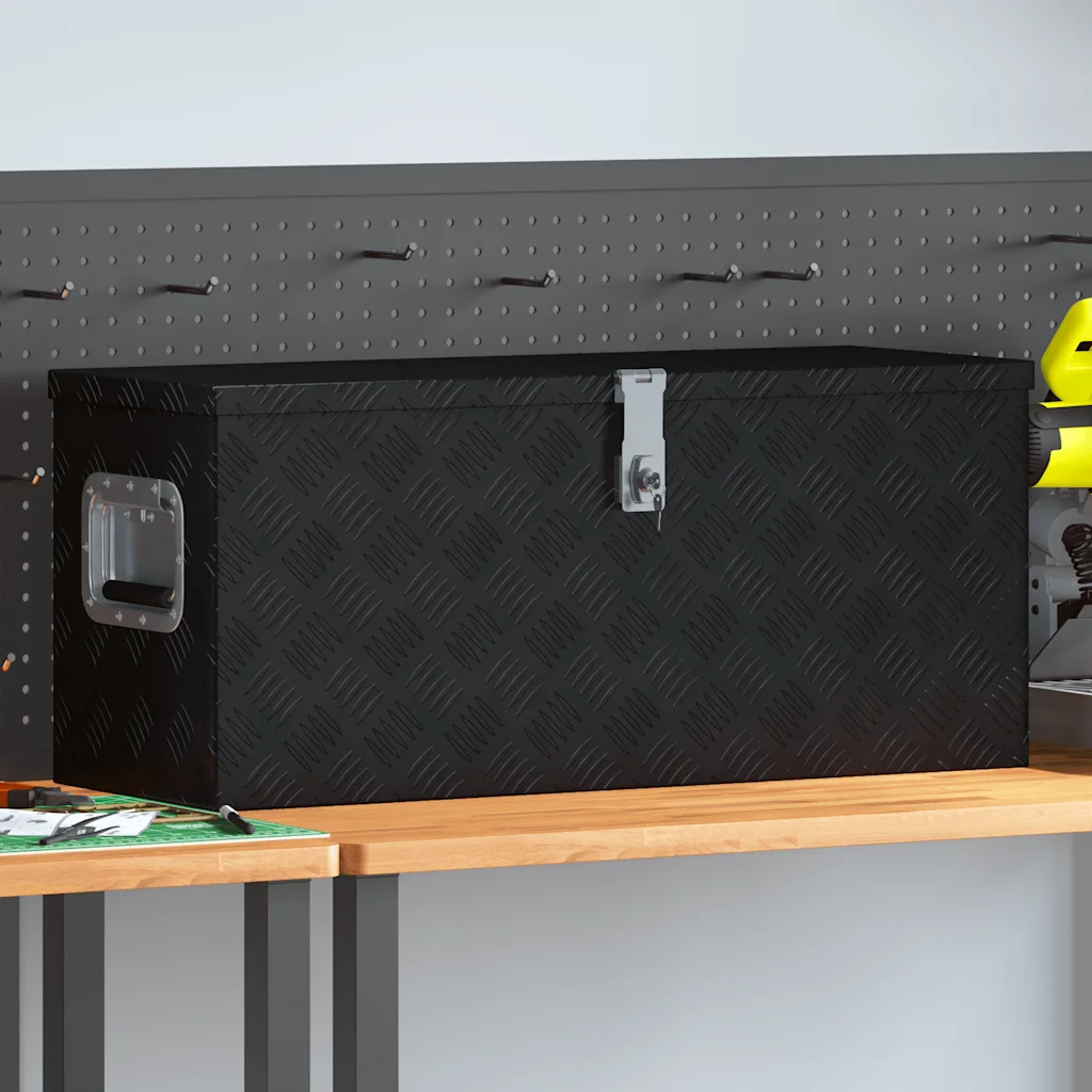 VidaXL Aluminium Box 80x30x35 cm Black