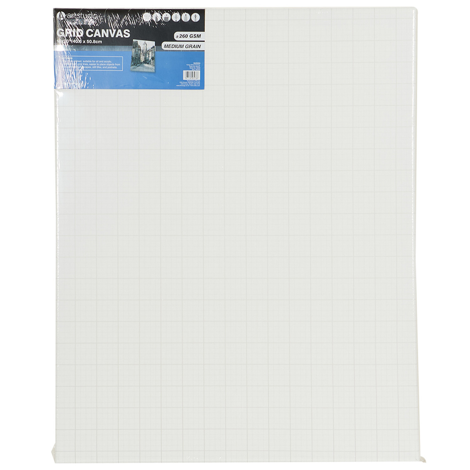Art Studio Grid Canvas - White / 16 x 20 inch