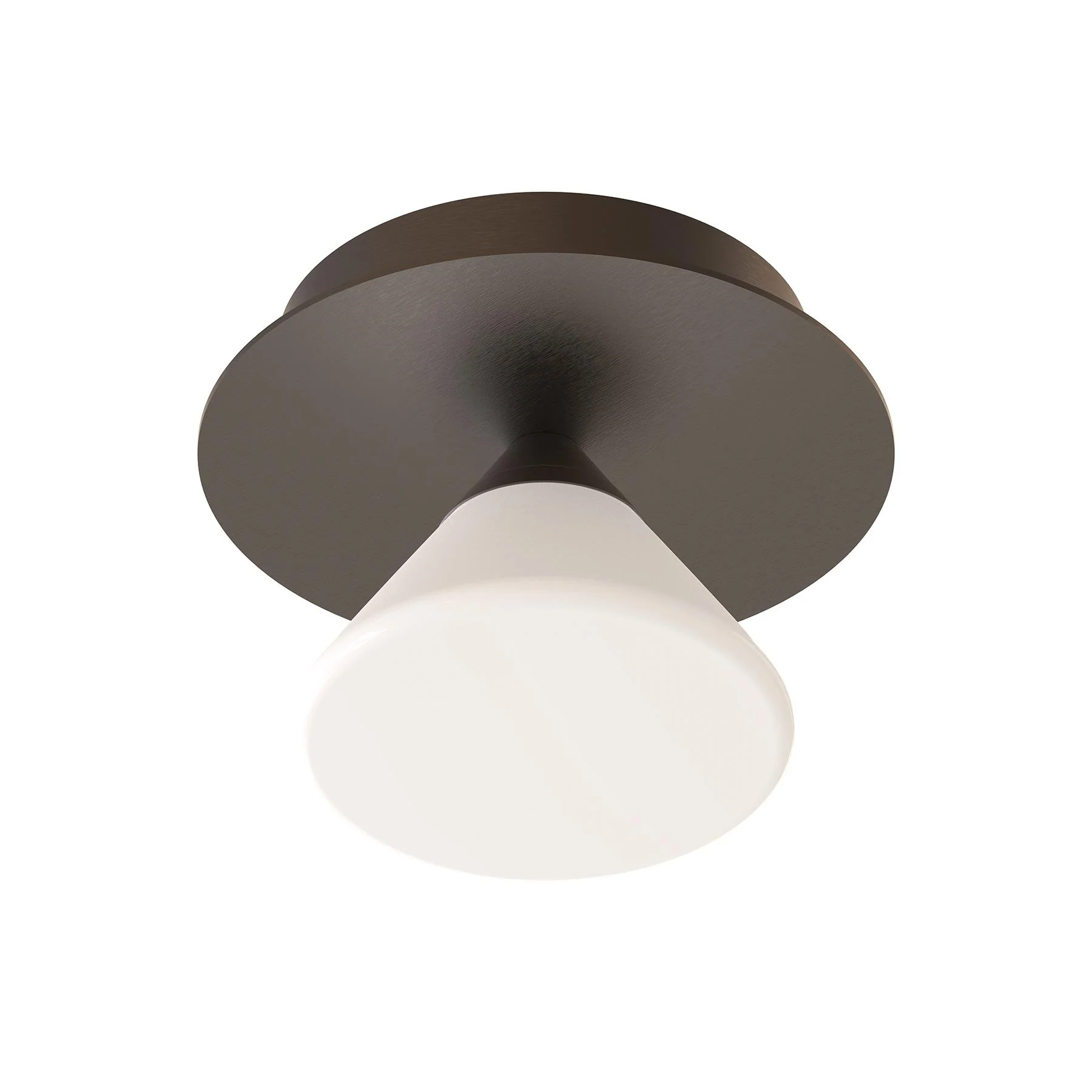 Tooy Linfa Ceiling / Wall Light - Opaque nickel / White glass Flush Ceiling Lights & Spotlights Ceiling Spotlights