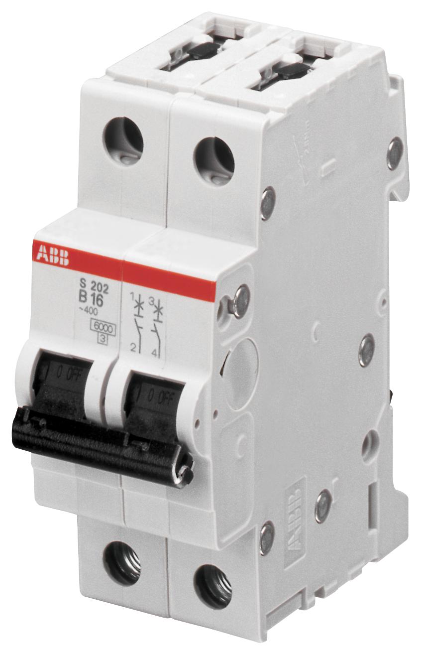 ABB S202-D20 Circuit Breaker, Thermal Mag, 2 Pole