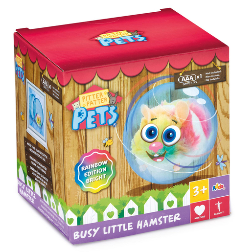 Addo Toys Pitter Patter Pets Busy Little Hamster Rainbow Electronic Pet (Styles Vary)