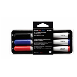 BI-OFFICE Drywipe Markers And Eraser