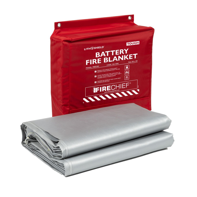 Fire Chief Firechief Lithshield Tough Battery Fire Blanket 3m x 3m in Silver