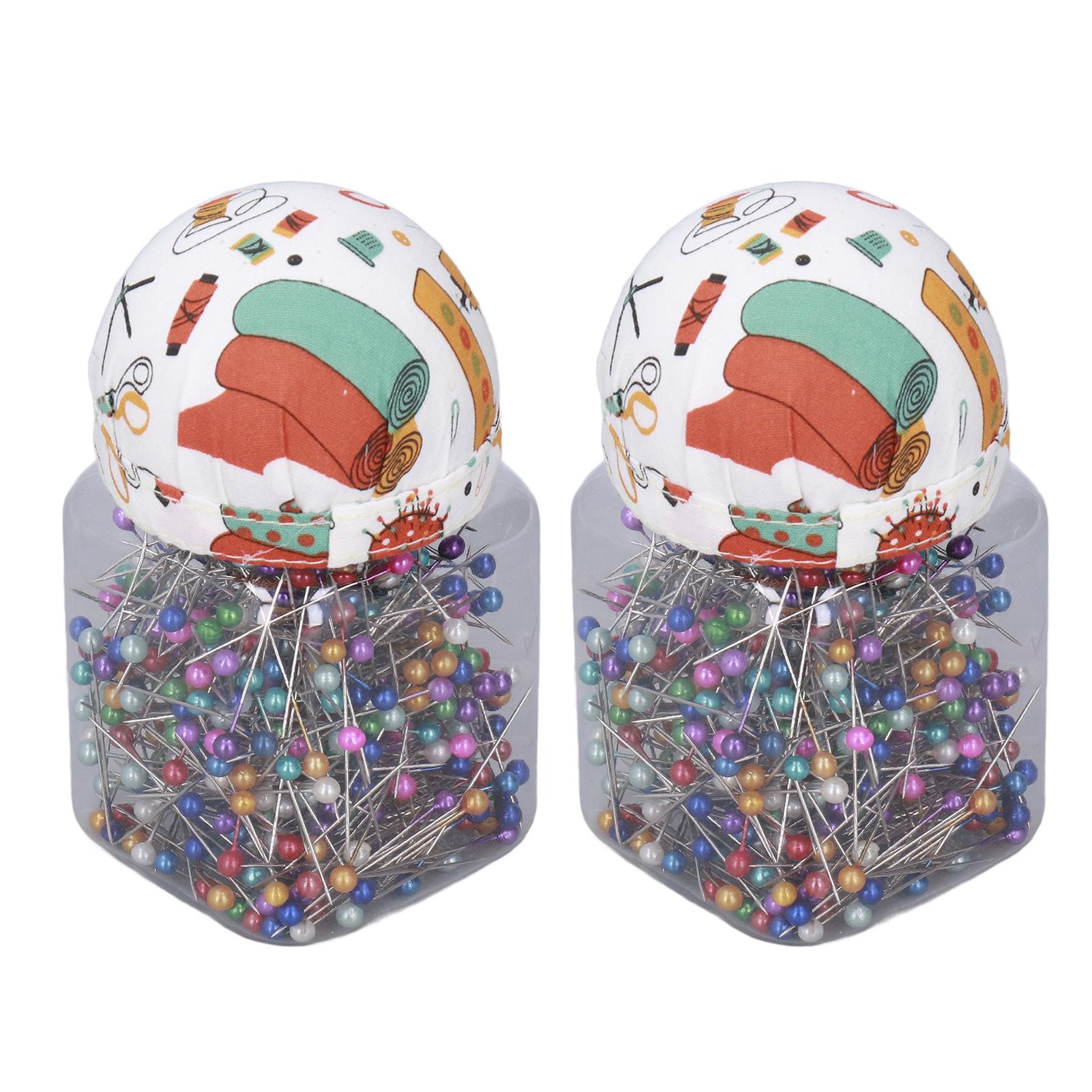 GoolRC Sewing Pearl Pin Portable Easy Store DIY Sewing Accessories with Pin Cushion Bottle for Sewing