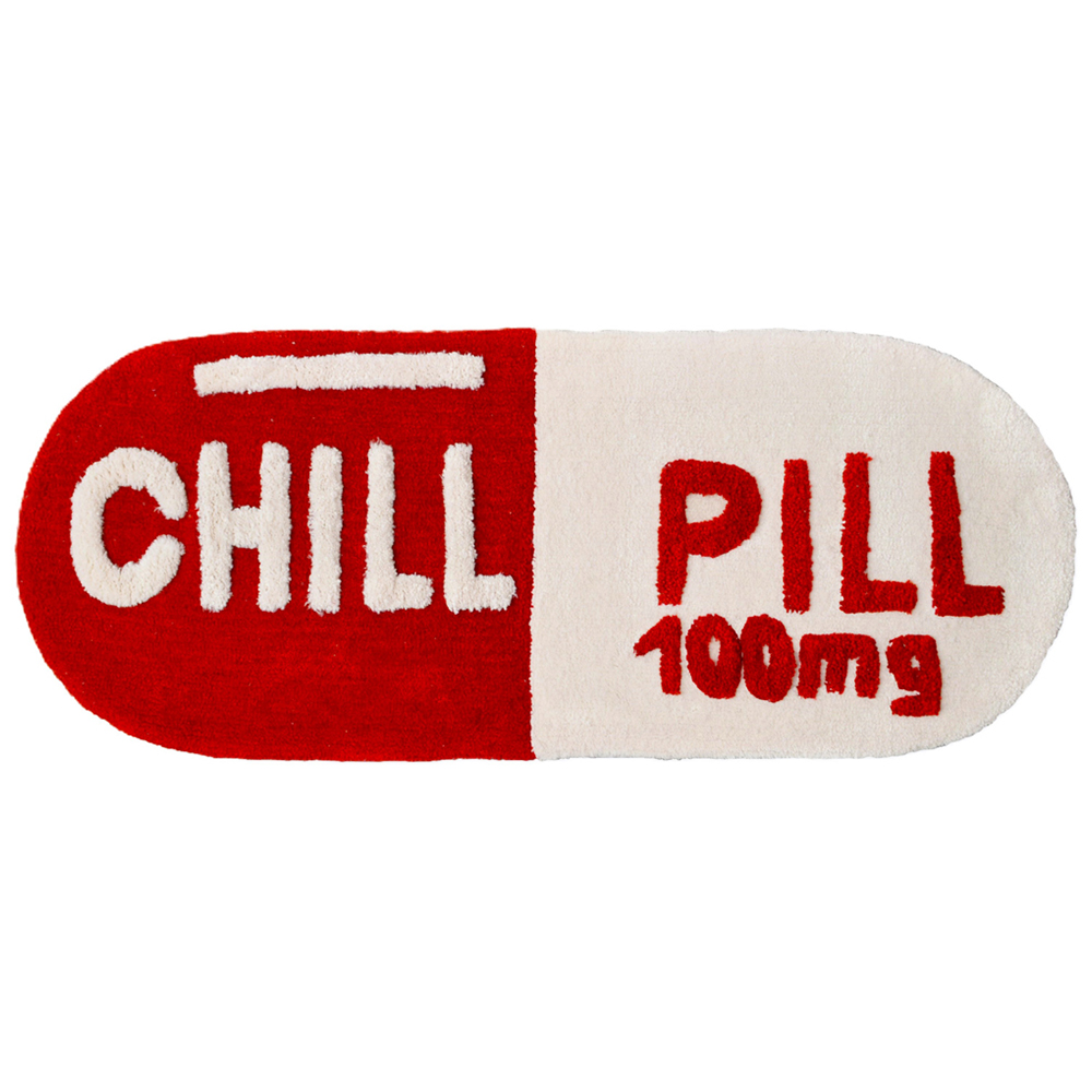 Mooky Mats Chill Pill Bath Runner - Long Bath Mat Rug