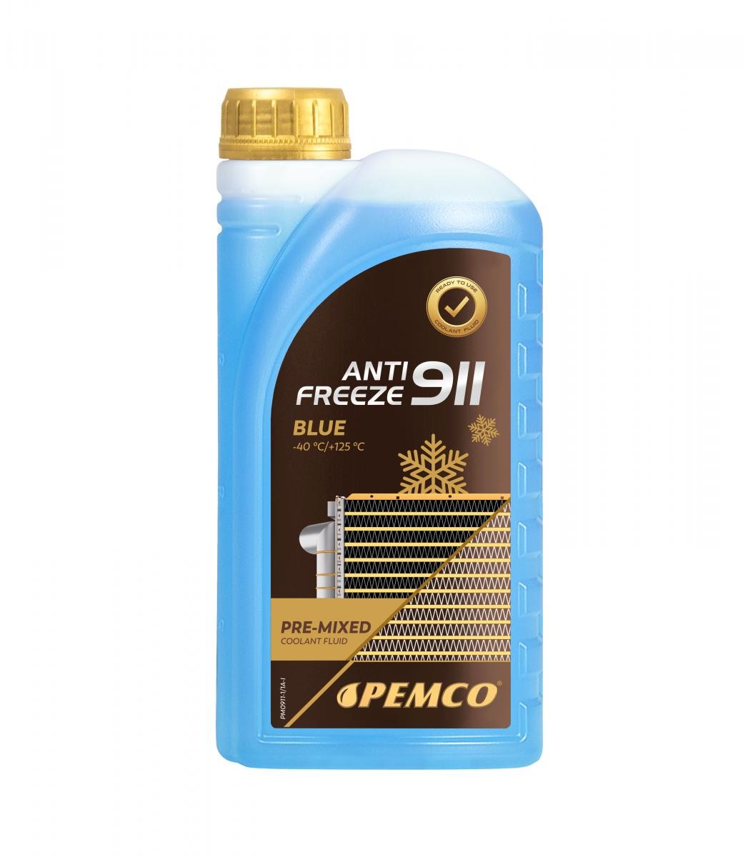 PEMCO 1 Litre Antifreeze 911 Blue Ready Mix Antifreeze to -40 c