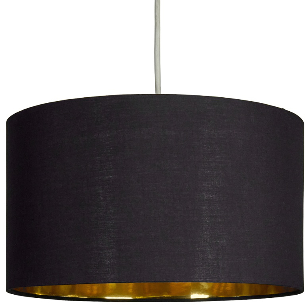 Value Lights Reni Large Pendant Shade in Black and Gold
