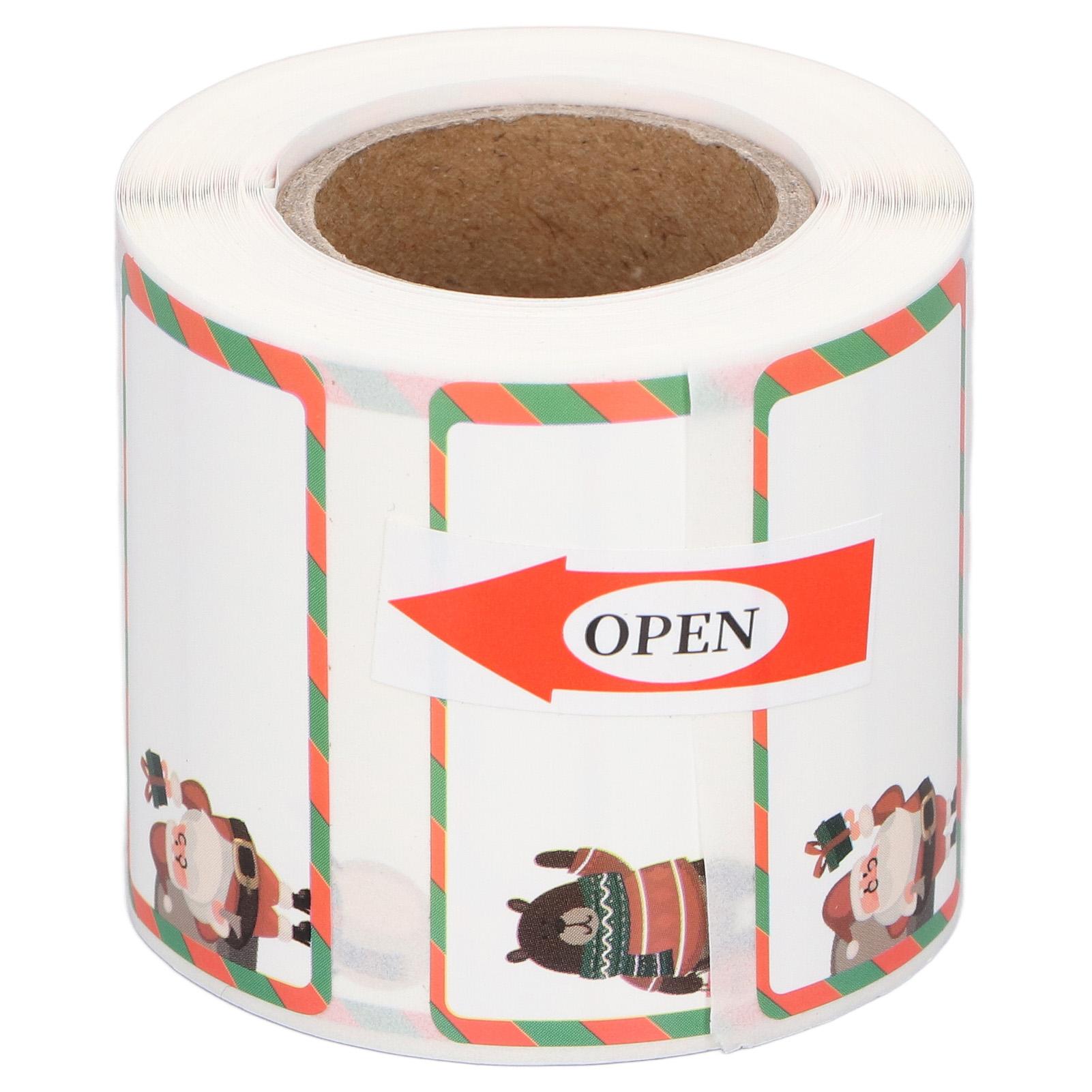 Vestidos Thermal Paper Roll 310 Sheet 40x20mm 4 Patterns Inkless Print Paper with Back Adhesive Christmas