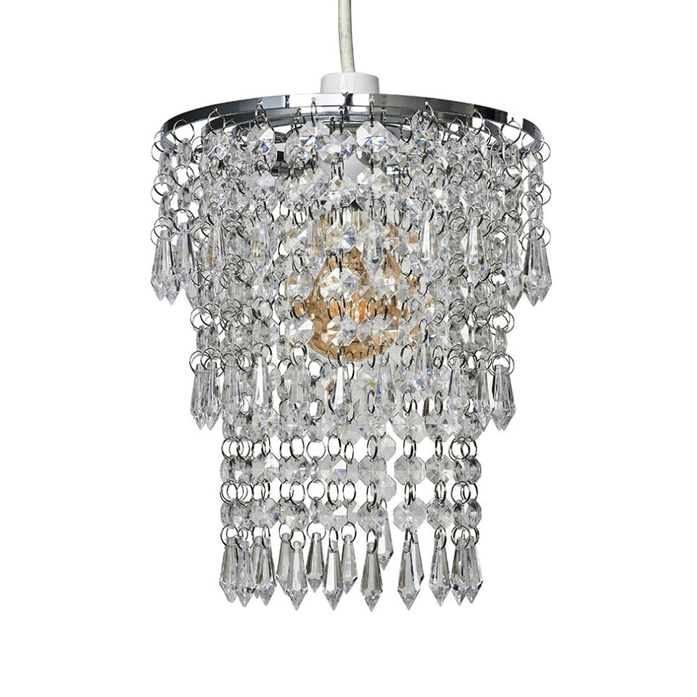 Value Lights 19cm Crystal Novelty Pendant Shade