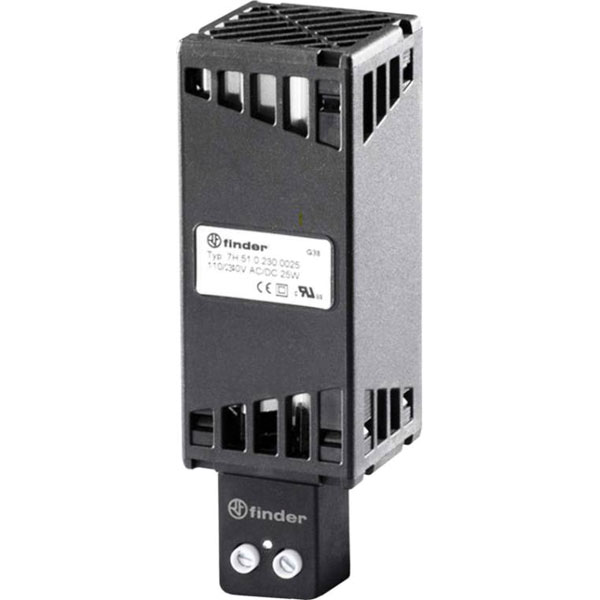 Finder Enclosure Heater, 110 → 230V ac, 25W Input, -45 → +50°C, 125mm x 41mm x 41mm
