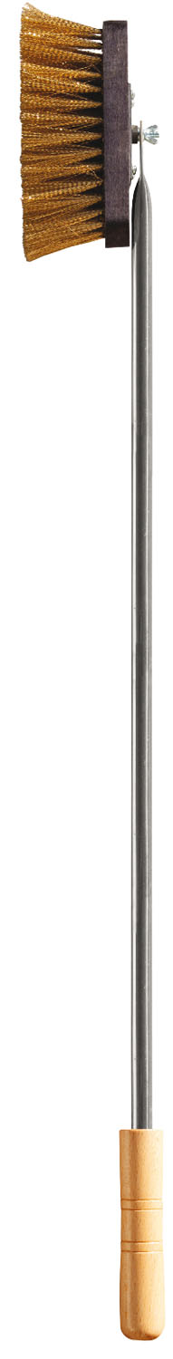 Nessuno Spazzola per forno a legna 150cm per pulizia brace fuliggine setole in ottone