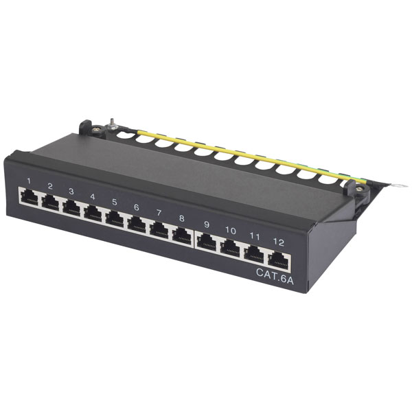 Renkforce RF-3353156 Network patch box 8 ports CAT 6A 1 U Equipped...
