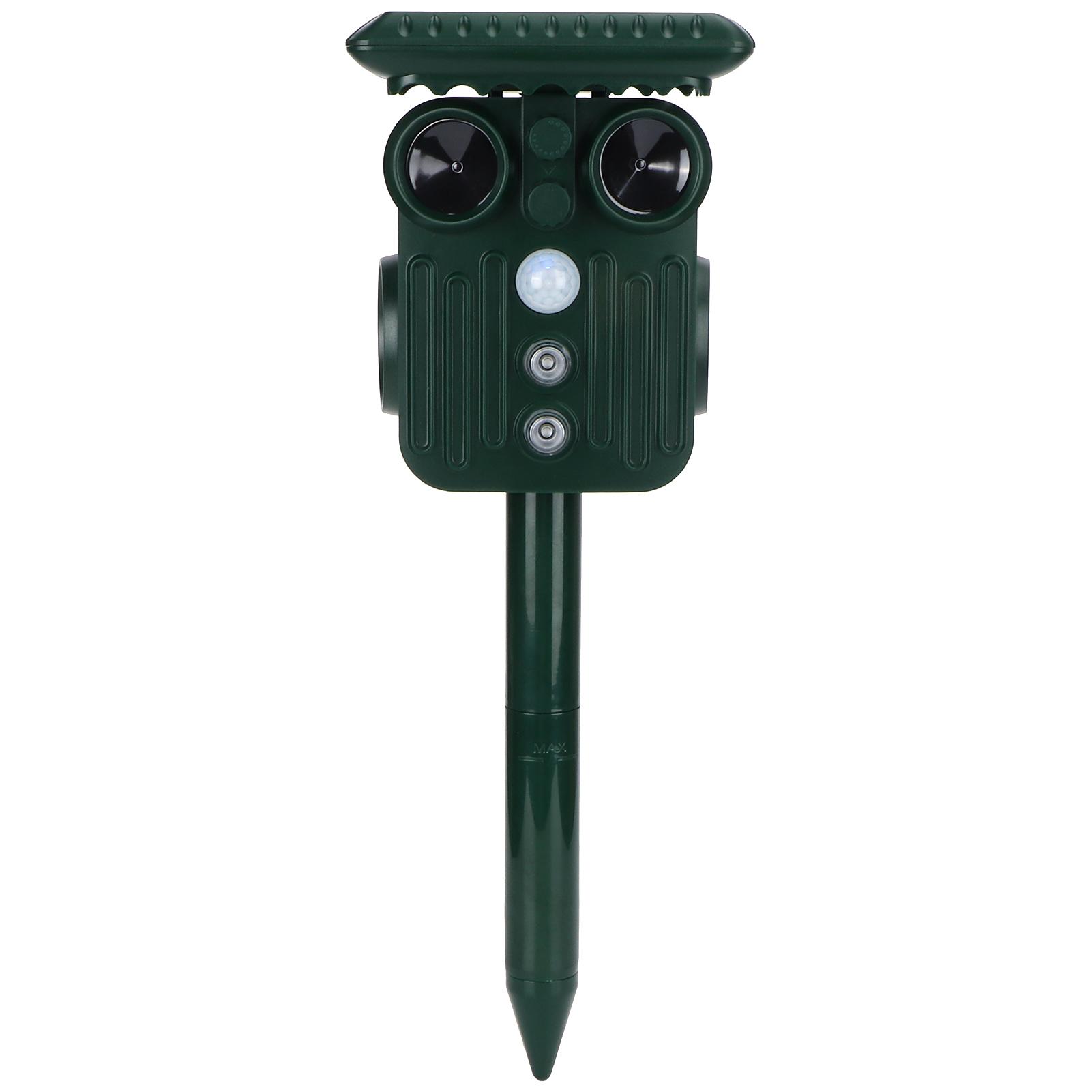 Vestidos Ultrasonic Animal Repellent Solar Powered Mouse Snake Repeller for Outdoor Farm 3.7V/250MA