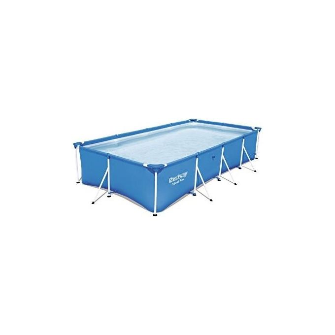 Bestway Steel Pro Rectangular Family Swimming Pool 400 x 211 x 81 cm, Blue - One Size
