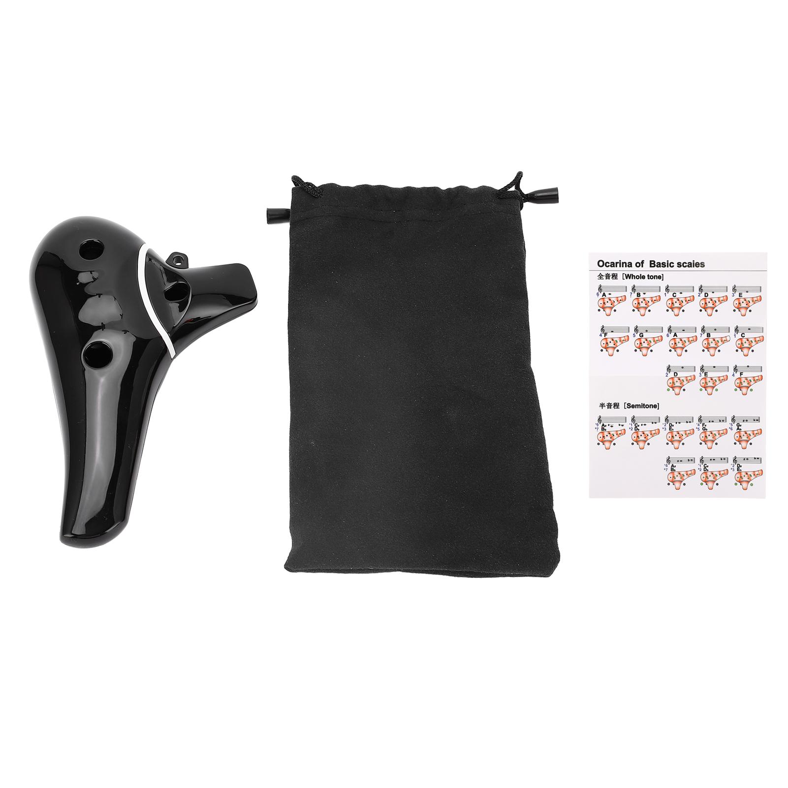 COSYHOME 12 Hole Ocarina Ceramic Alto C Flute ABS Plastic Music Instrument Beginners Professionals Playing