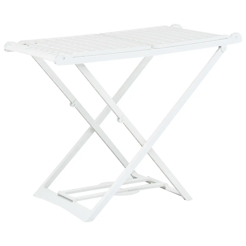 VidaXL Folding Clothes Dry Rack White Plastic