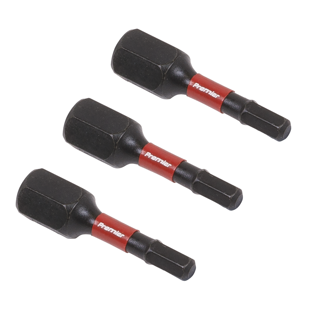 Sealey Hex 3mm Impact Power Tool Bits 25mm - 3 Piece
