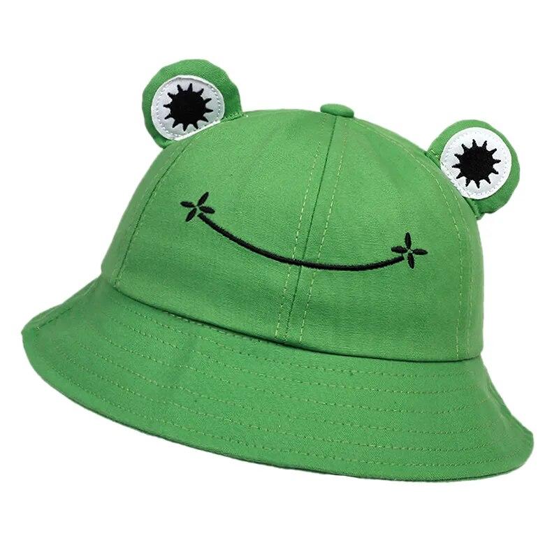 Love Home Garden Cute Frog Bucket Hats women Bucket Hat Women Summer Outdoor Sun Fishing Cap Cotton Wild Panama Hats