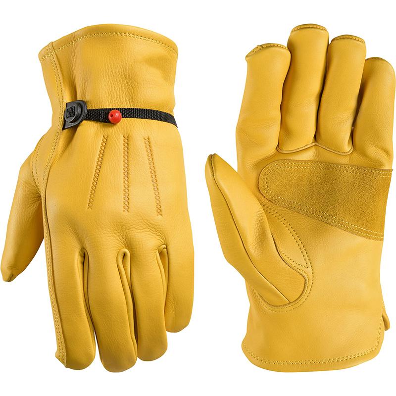 Binchi Protective Equipment Cow Leather Work Glove Soft Cowhide Welding Security Protection Safety Workers Mechanic Driver Hunting Driving Farm Garden Glove L