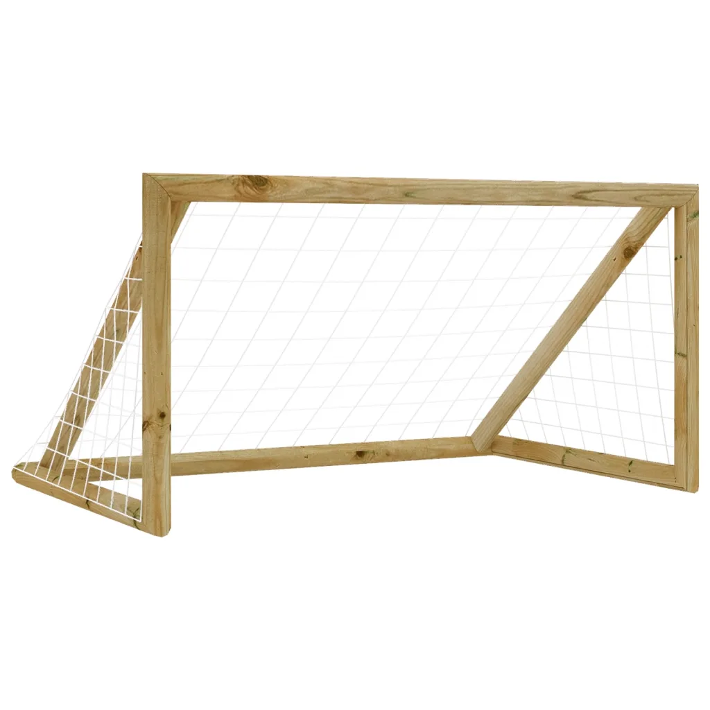 VidaXL Football Goal with Net 160x100x80 cm Impregnated Pinewood