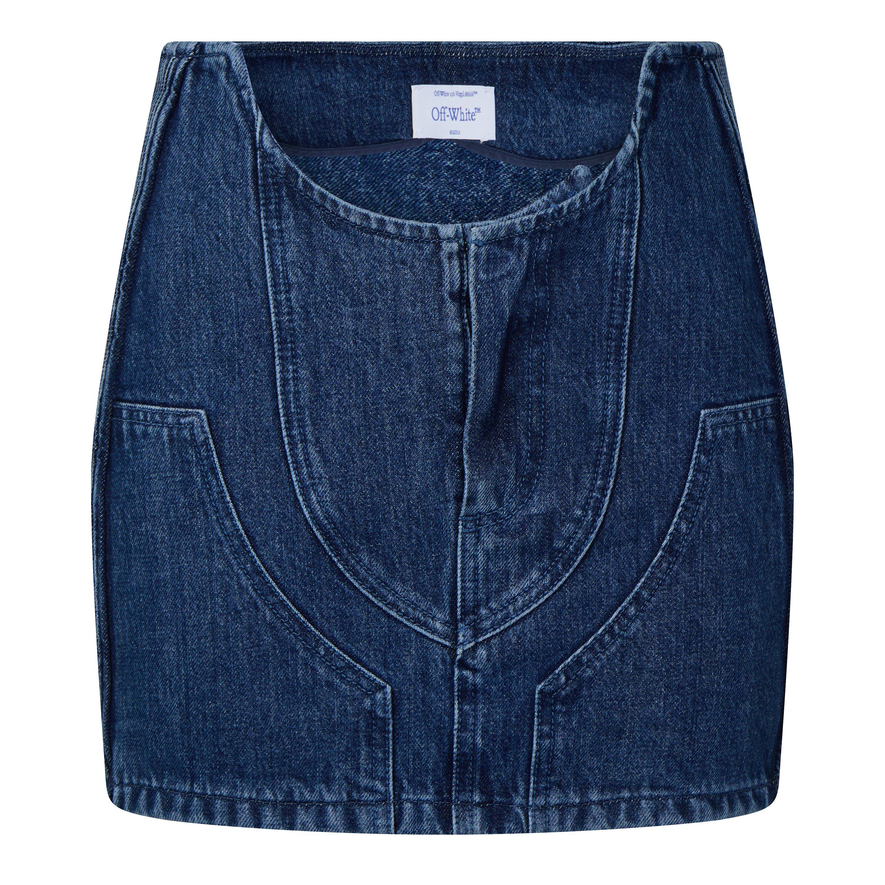 OFF White Off Denim Skirt - Blue