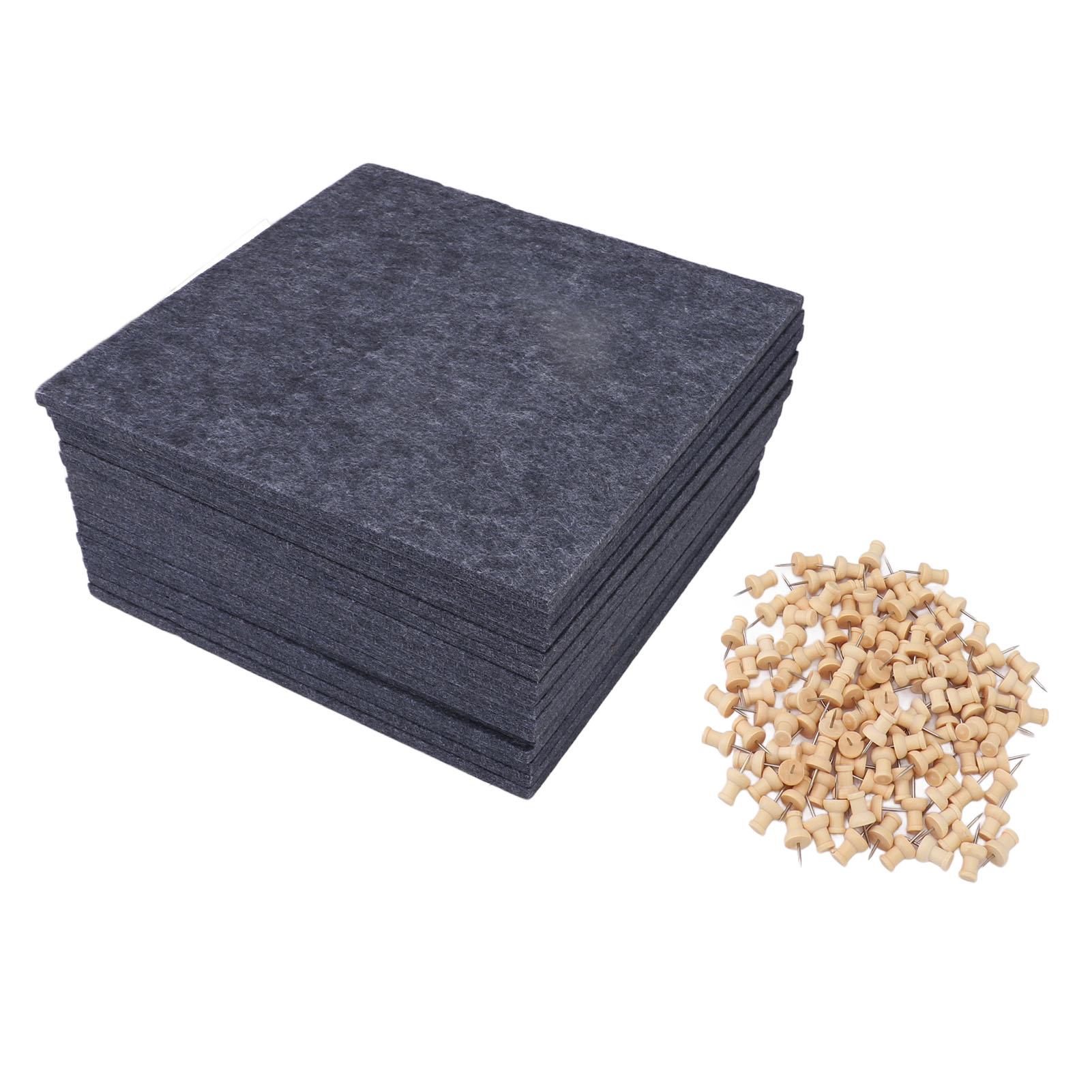 Konnwei 16pcs Felt Bulletin Board Multipurpose Bulletin Board Tiles with Safe Removable Adhesive Tabs for