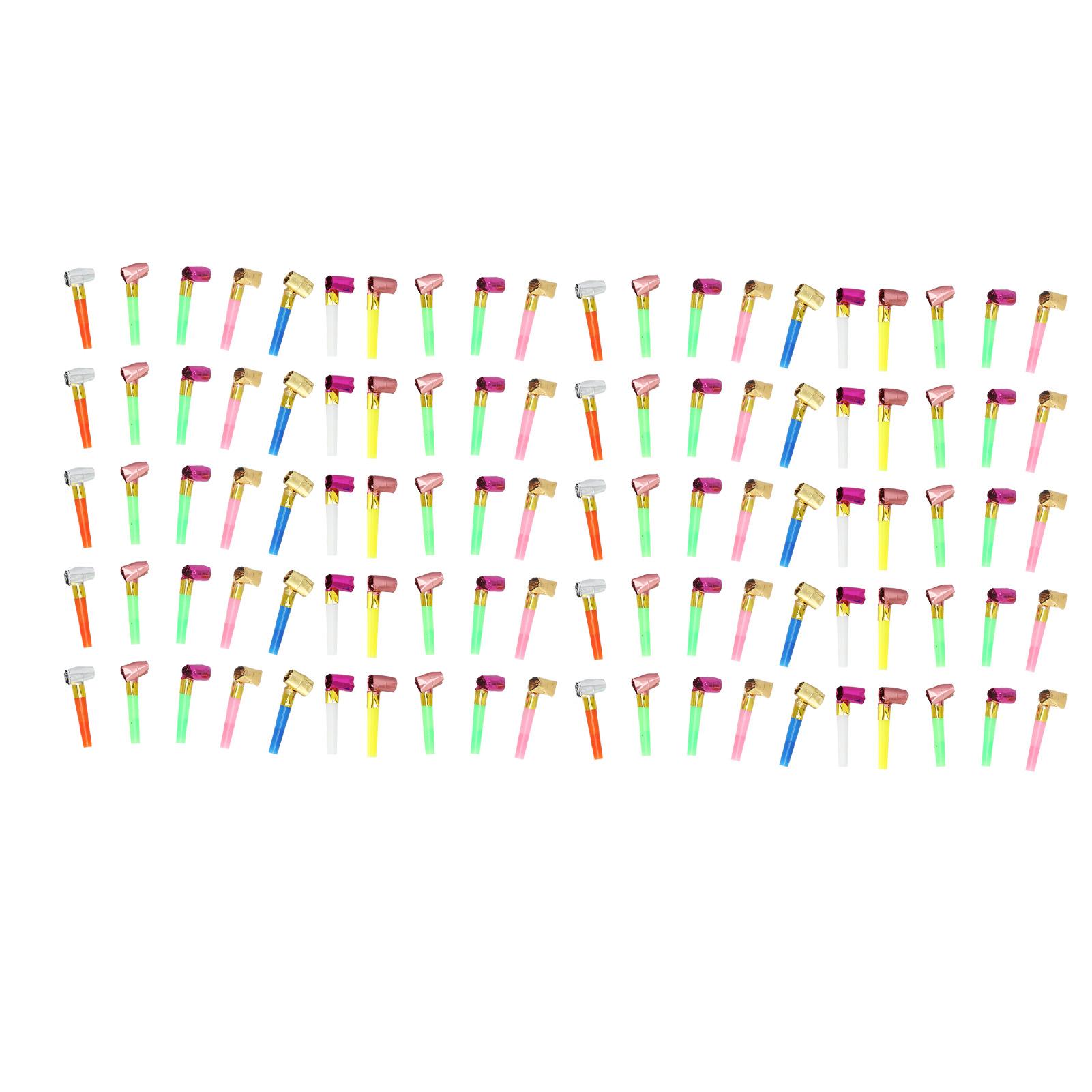 COSYHOME 100Pcs Party Blower Colorful Blowouts for Birthday New Years Party Accessory Props