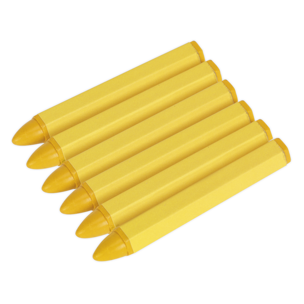 Sealey TST14 Tyre Marking Crayon - Yellow Pack of 6