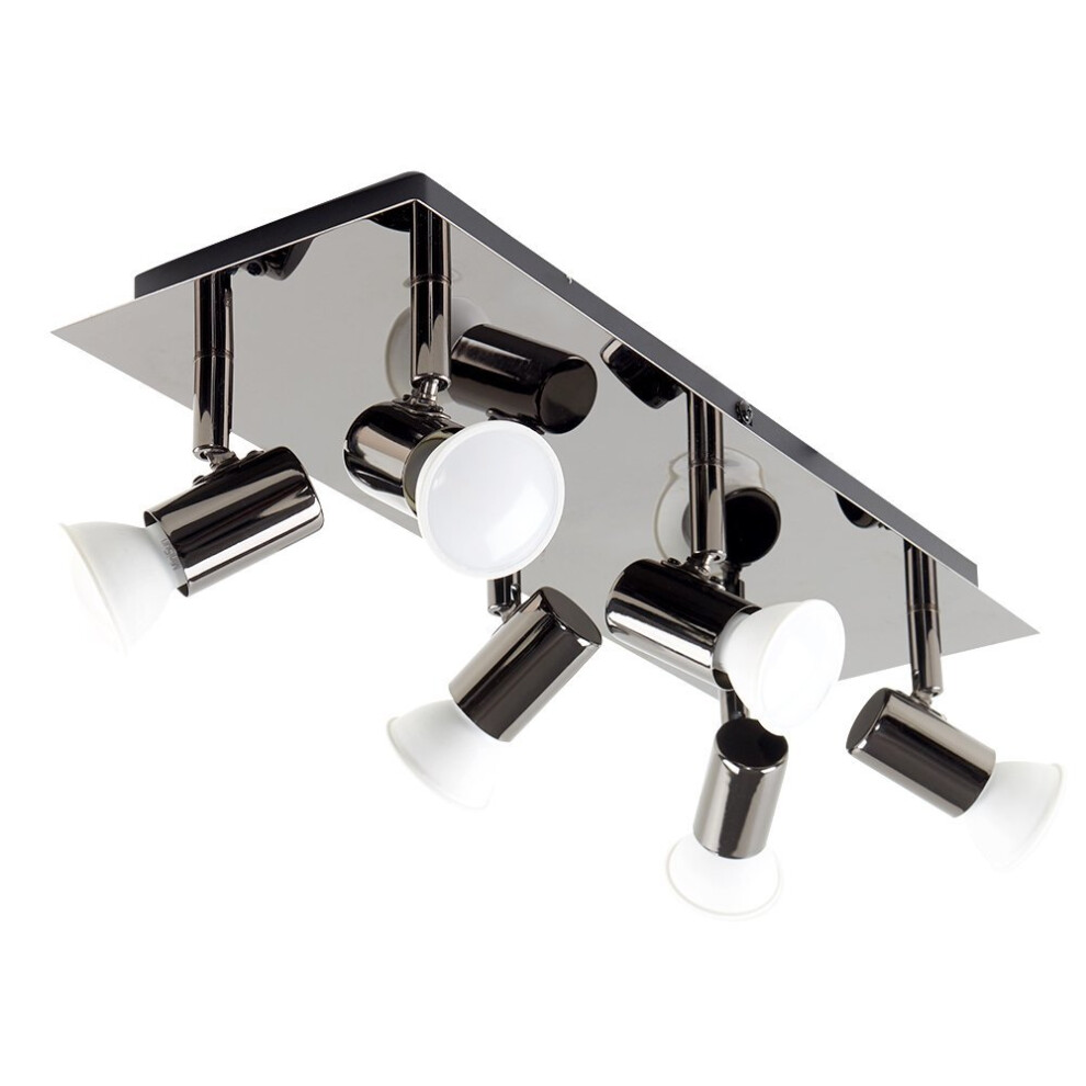 Consul Spotlight 6 Way Black Ceiling Bar Spotlight