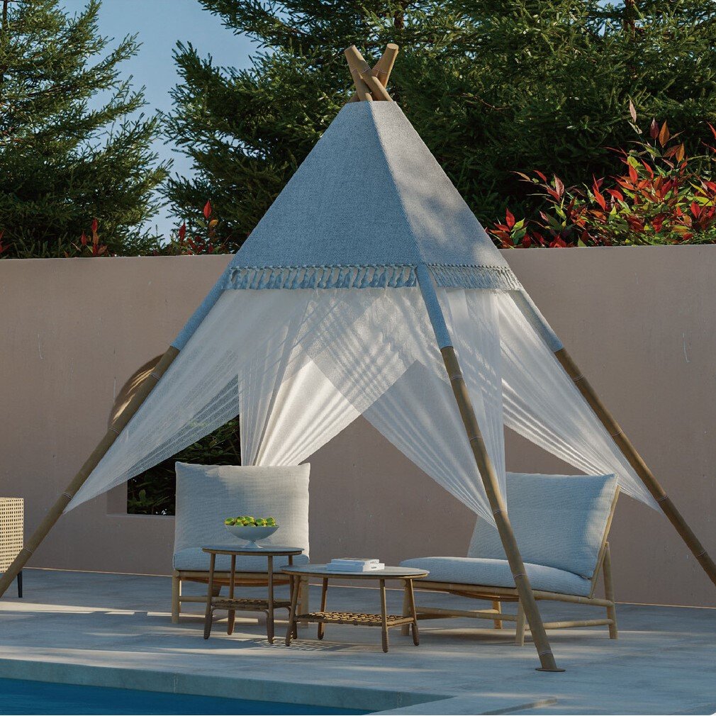 Malay Salisbury Teepee Tent - White