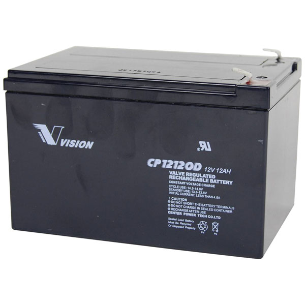 Vision Akkus Cp12120d Cp Series Agm Battery, 12v 12ah, Maintenance...