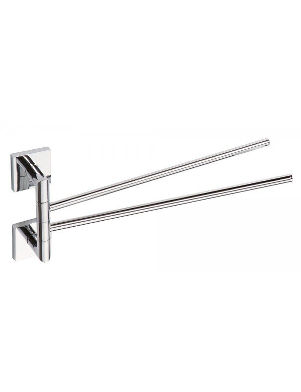 Maison De La Tendance Brescia Double Swivel 42cm Wall Mounted Towel Rail gray