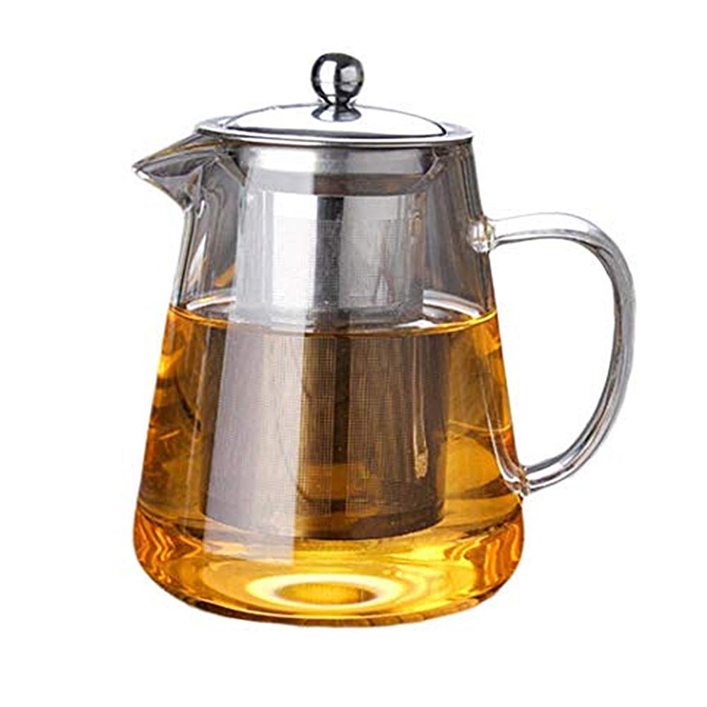 COSYHOME Glass Teapot with Removable Stainless Steel Filter Tea Maker Blooming and Loose Leaf Tea Pots