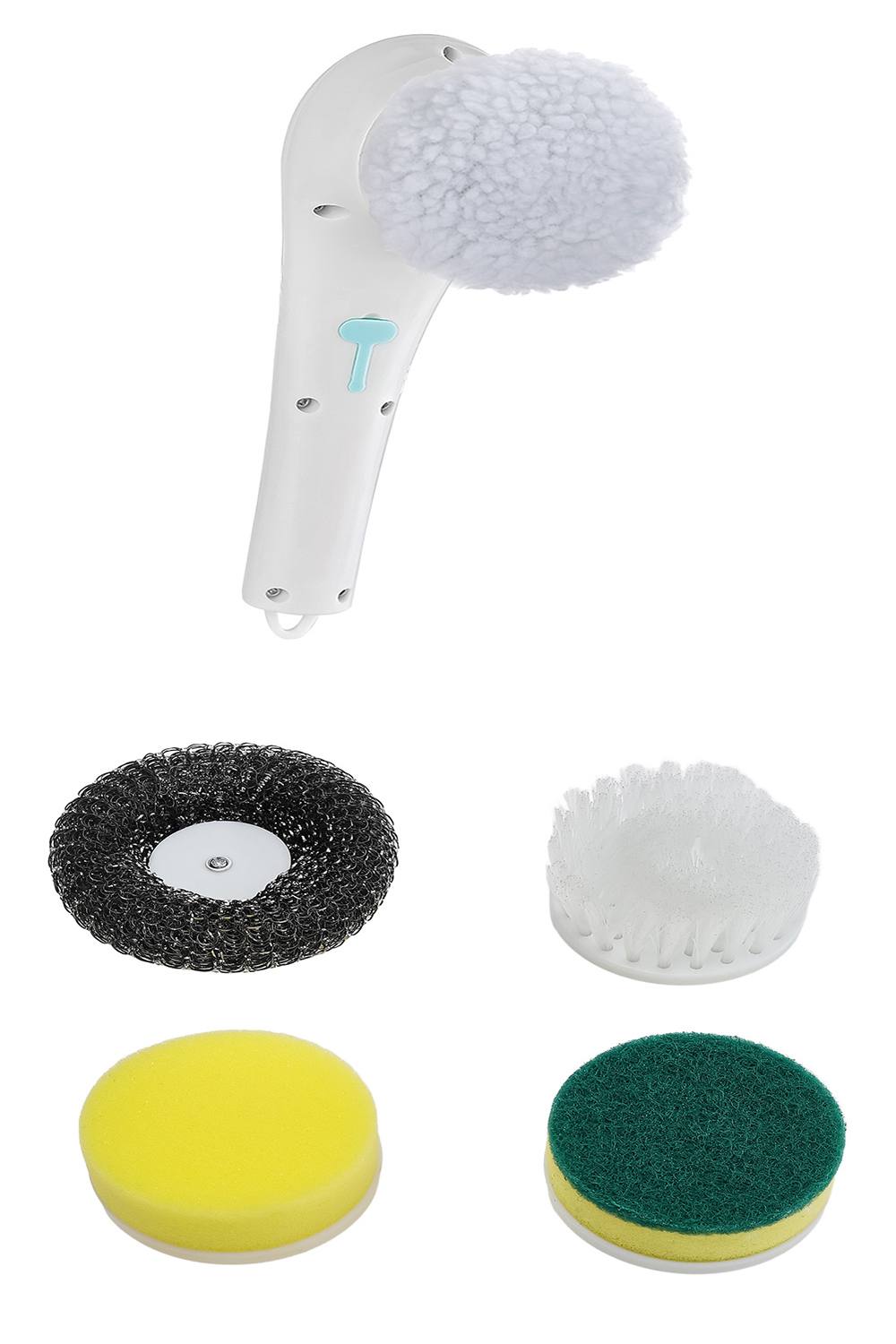 Living And Home Waterproof 5-in-1 Electric Handheld Cleaning Brush