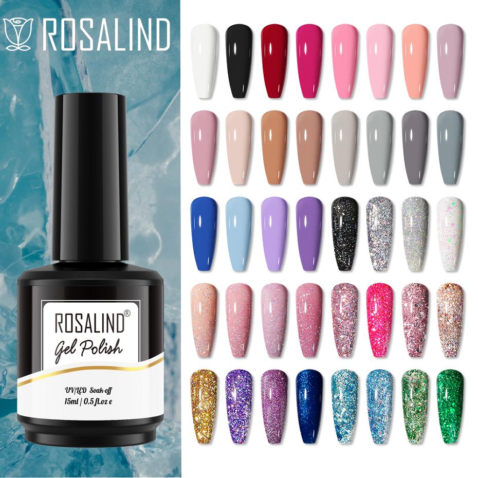 Gelfavor Rosalind Nail Gel Polish 15ml Glitter Color Gel Varnishes Long Lasting Gel Nail Polish Cured By Nail Lamp Drying